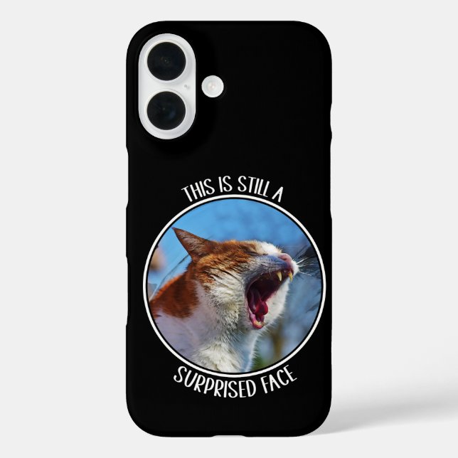 This is Still A Surprised Face Funny Cute Cat Meme Case-Mate iPhone Case (Back)