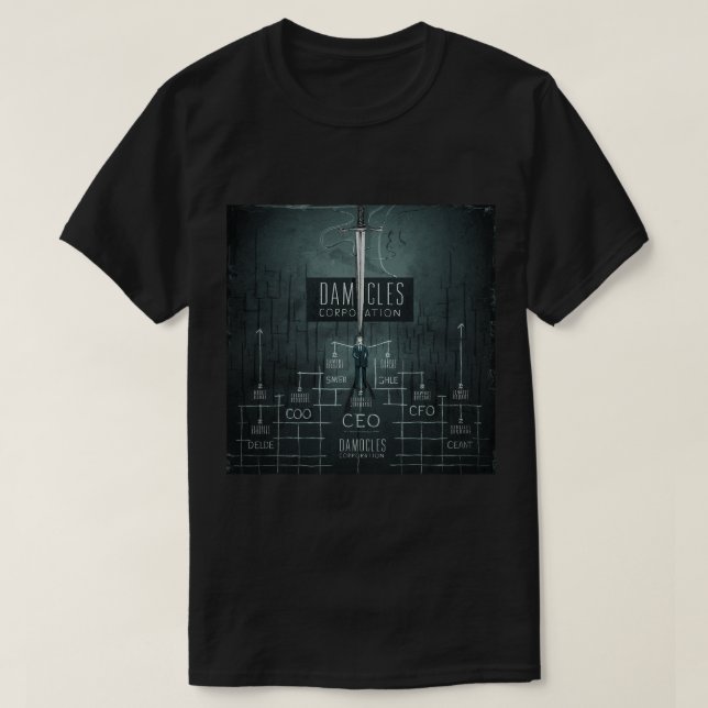 This is the Damocles Corporation T-Shirt (Design Front)