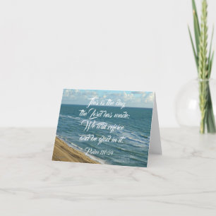 This is the Day Bible Scripture Beach Christian Card