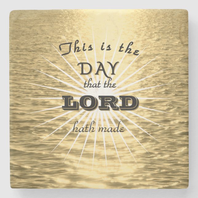 This is the day Religious Stone Coaster (Front)