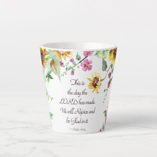 This is the Day the Lord has Made Psalm 118:24 Latte Mug (Front)