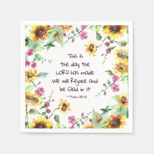 This is the Day the Lord has Made Psalm 118:24 Napkin
