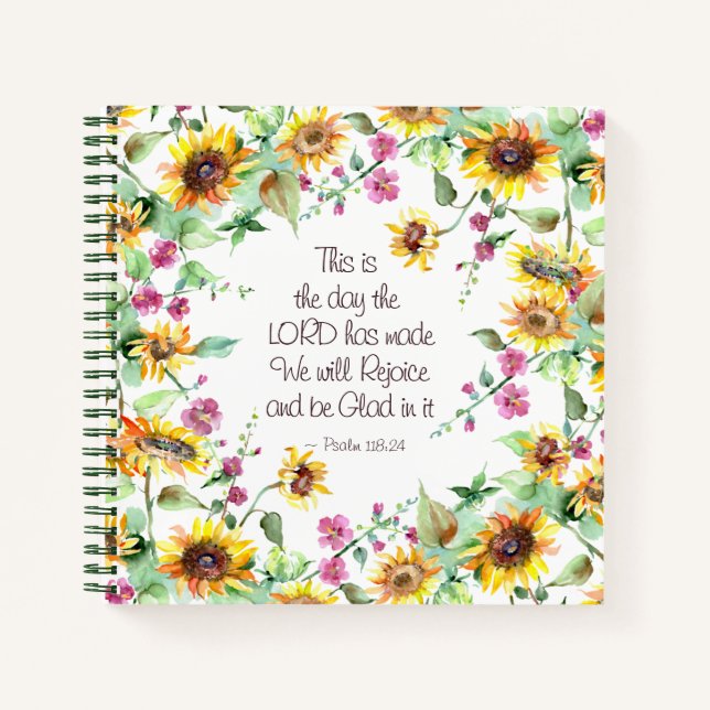This is the Day the Lord has Made Psalm 118:24 Notebook (Front)