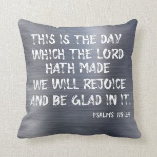 This is the day the Lord hath Made Bible Verse Cushion
