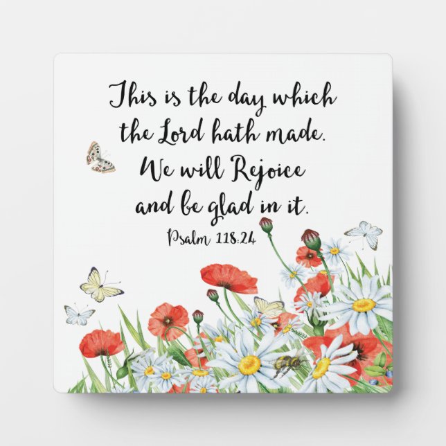 This is the Day Which the Lord hath Made KJV Plaque (Front)