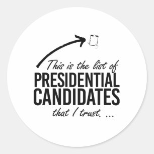 This is the list of candidates I trust - -  Classic Round Sticker