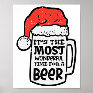 This Is The Most Wonderful Time Fun Christmas Men Poster