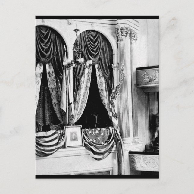 This is the private box in Ford's Theatre, Washing Postcard (Front)