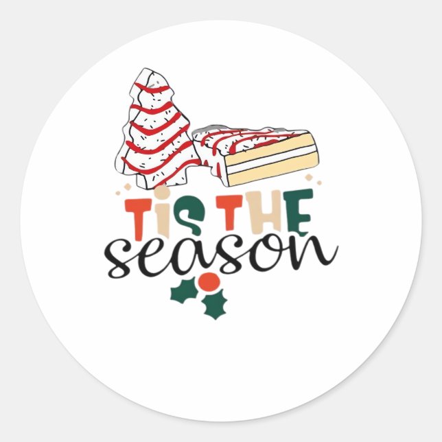 This Is The Season Christmas Classic Round Sticker (Front)