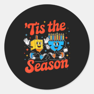 This Is The Season Happy Hanukkah Funny Jewish Cha Classic Round Sticker