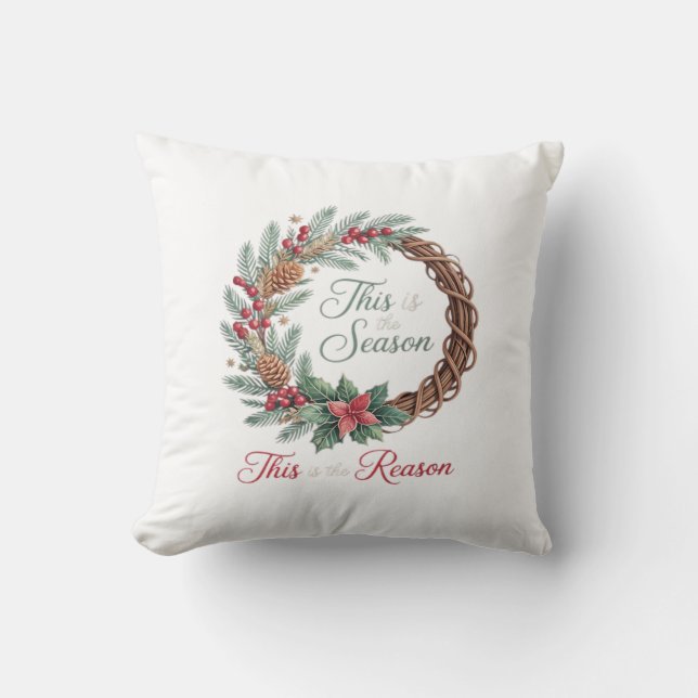 This Is The Season This Is The Christian Christmas Cushion (Front)