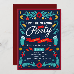 This Is The Season To Party Company Christmas  Invitation