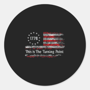This Is The Turning Int American Dom Usa Flag  Classic Round Sticker