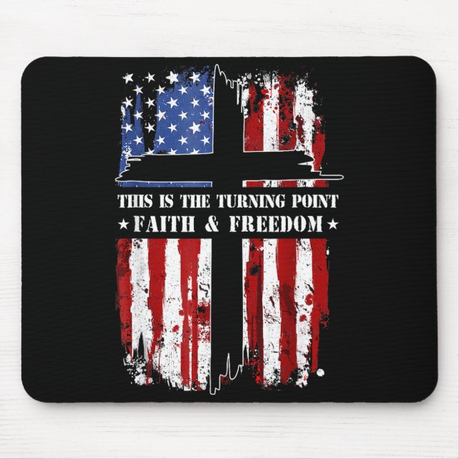 This Is The Turning Int Patriotic Christian Faith  Mouse Mat (Front)