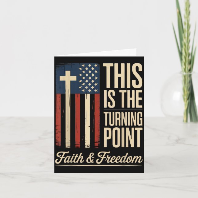 This Is The Turning Int Patriotic Faith Usa  Card (Front)