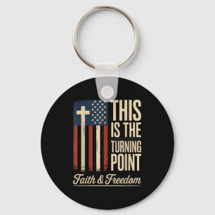 This Is The Turning Int Patriotic Faith Usa Key Ring