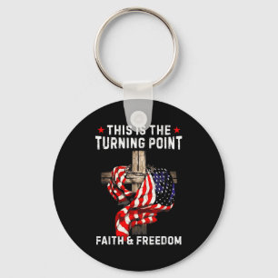 This Is The Turning Point Patriotic Christian Fait Key Ring