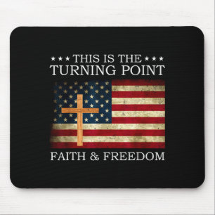 This Is The Turning Point Patriotic Christian Fait Mouse Mat