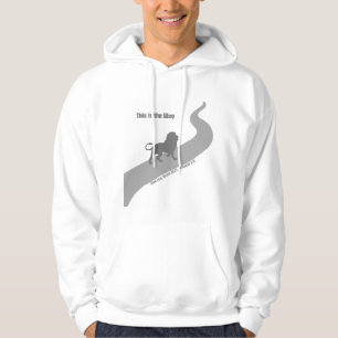 This is the way hoodie silhouette lion in grey
