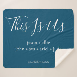 This Is Us   Family Names Personalised Sherpa Blanket