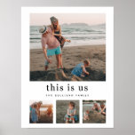 This is US family or couple gift idea Poster<br><div class="desc">Minimalist Photo collage poster for family or couple.</div>