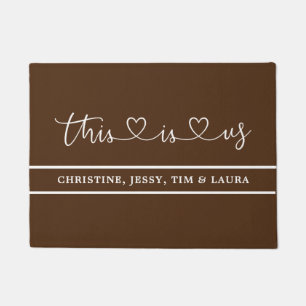 "This is us" Heart, Brown Doormat