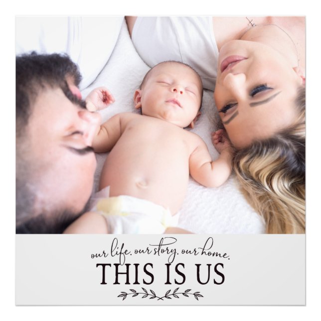 This is Us | Modern Father's Day Family Photo  (Front)