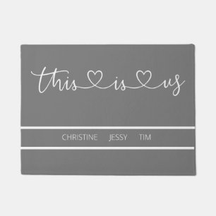 "This is us" personalizable Doormat
