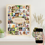 This is Us Photo Collage 40 Square Pictures Cream Poster<br><div class="desc">Photo template poster which you can customise with up to 40 different photos. The wording is lettered in skinny font typography and reads "This Is Us", which you are welcome to edit if you wish. The photo template is ready for you to add your pictures working left to right in...</div>