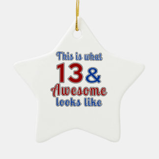 This is what 13 and awesome look like ceramic tree decoration