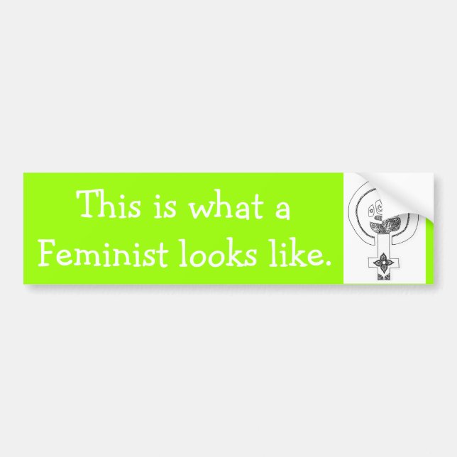 This is What a Feminist Looks like Bumper Sticker (Front)