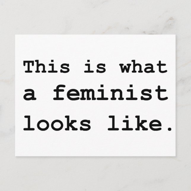 This is what a feminist looks like. postcard (Front)