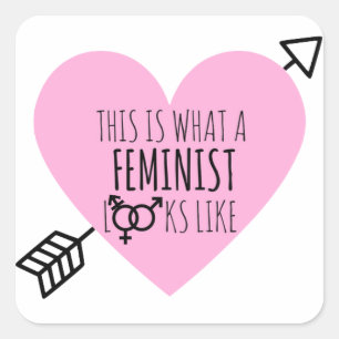 This is what a Feminist looks like Square Sticker