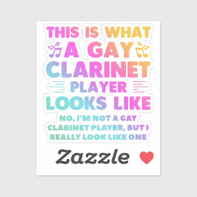 This Is What A Gay Clarinet Player Looks Like LGBT (Sheet)
