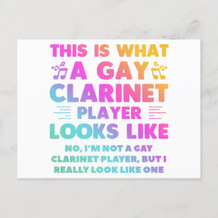 This Is What A Gay Clarinet Player Looks Like LGBT Postcard