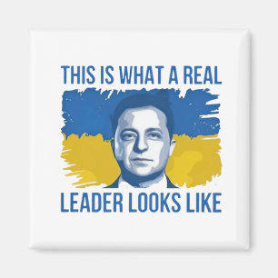 This Is What a Real Leader Looks Like Ukrain Magnet
