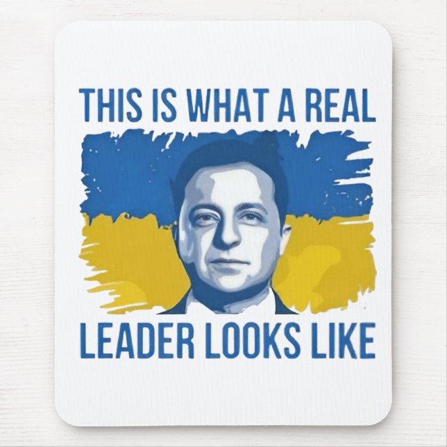 This Is What a Real Leader Looks Like Ukrain Mouse Mat (Front)