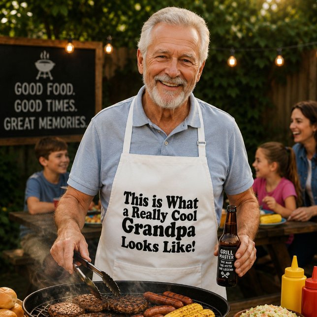 This Is What A Really Cool Grandpa Looks Like  Standard Apron (Creator Uploaded)