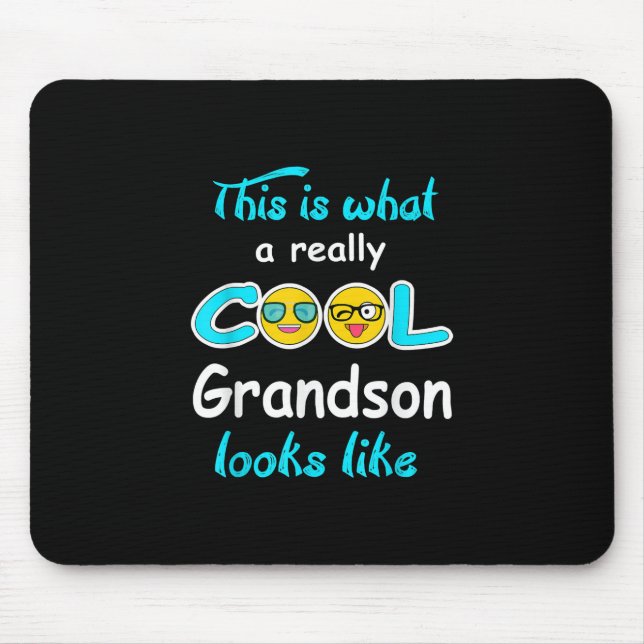 This Is What A Really Cool Grandson Looks Like Mouse Mat (Front)