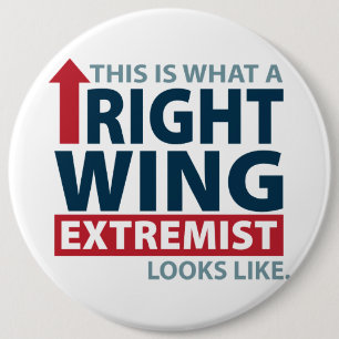 This is what a Right Wing Extremist Looks Like 6 Cm Round Badge