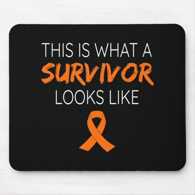 This Is What A Survivor Looks Like Leukaemia Aware Mouse Mat (Front)