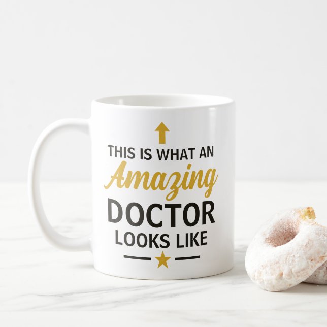 This is What an Amazing Doctor Looks Like Custom Coffee Mug (With Donut)