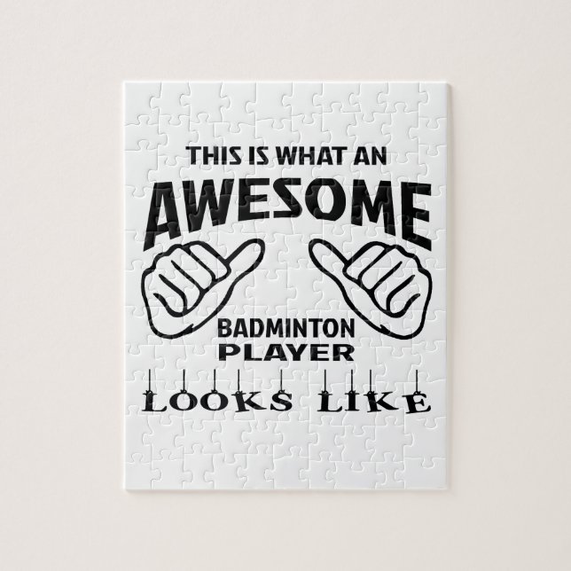 This is what an awesome Badminton player looks lik Jigsaw Puzzle (Vertical)