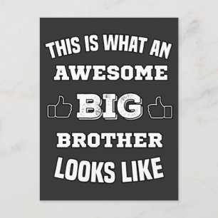 this is what an awesome big brother looks like   postcard