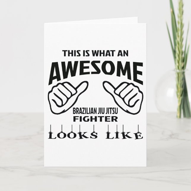 This is what an awesome Brazilian Jiu Jitsu Fighte Card (Front)