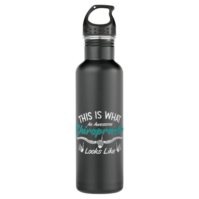 This Is What An Awesome Chiropractor Chiropractic 710 Ml Water Bottle (Front)