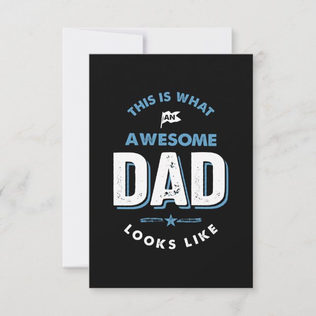 This is What an Awesome Dad Looks Like RSVP Card (Front)