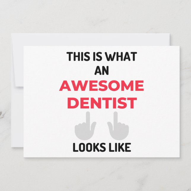 This Is What An Awesome Dentist Looks Like 2 Holiday Card (Front)