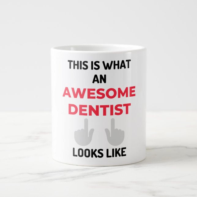 This Is What An Awesome Dentist Looks Like 2 Large Coffee Mug (Front)