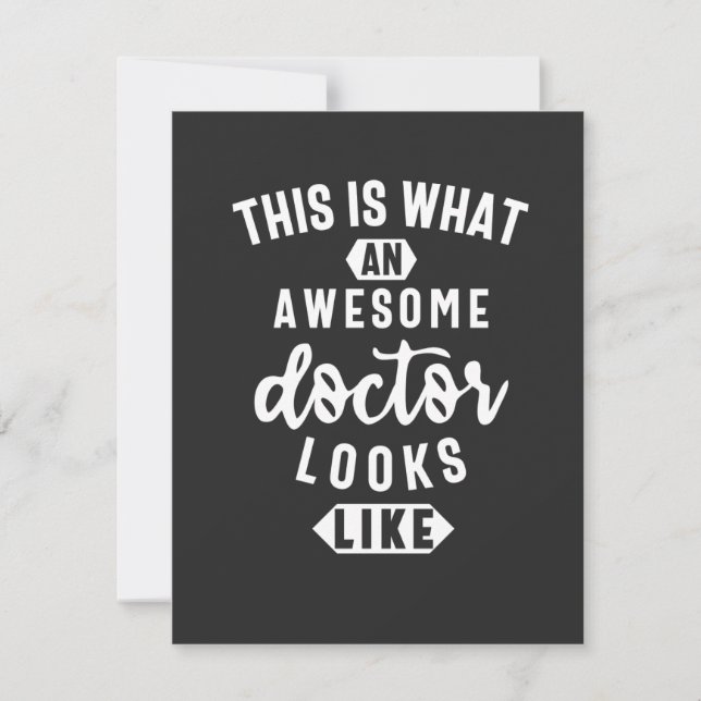This Is What An Awesome Doctor Looks Like Thank You Card (Front)